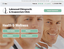 Tablet Screenshot of lakewoodchiroclinic.com